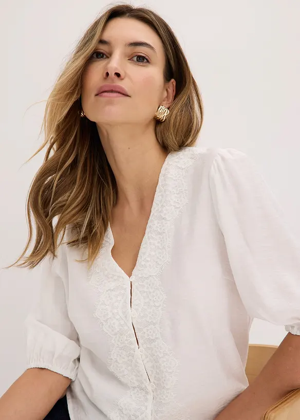 Blus i viskosmix, bonprix