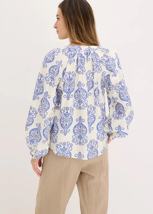 Blus i mjuk viskosblandning, bonprix