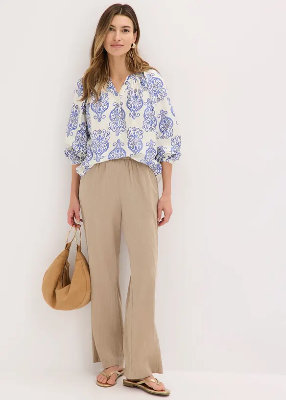 Blus i mjuk viskosblandning, bonprix