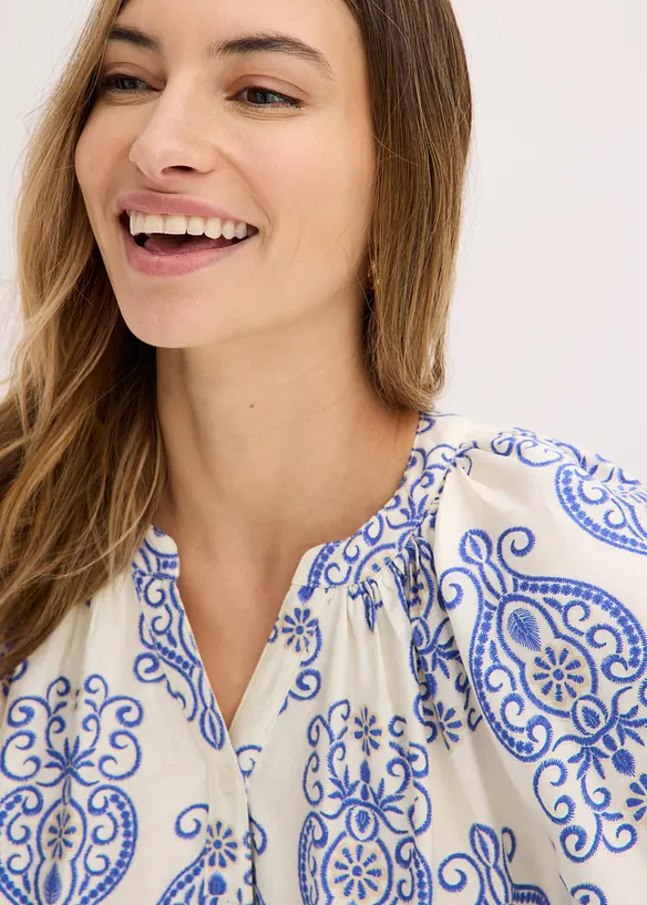 Blus i mjuk viskosblandning, bonprix