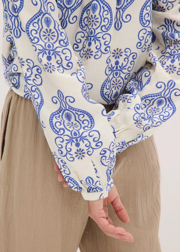 Blus i mjuk viskosblandning, bonprix