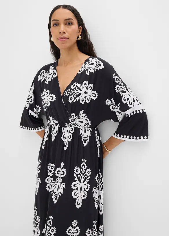 Jerseykl&auml;nning i mjuk viskosmix, bonprix