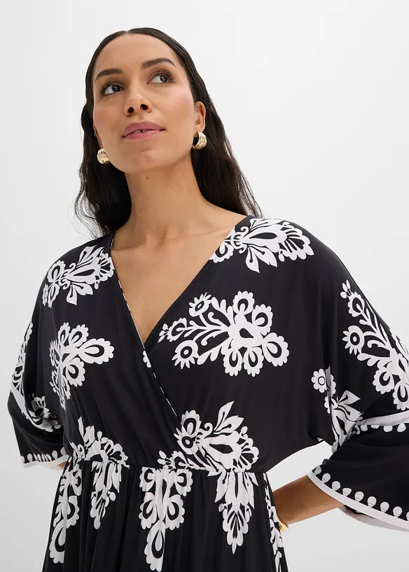 Jerseykl&auml;nning i mjuk viskosmix, bonprix