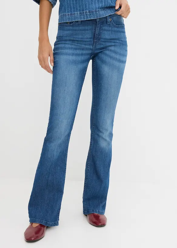 Bootcut Jeans Mid Waist, Stretch, bonprix