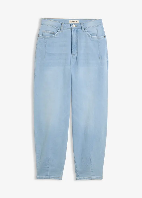 Barrel Jeans, High Waist, ekologisk bomull, bonprix