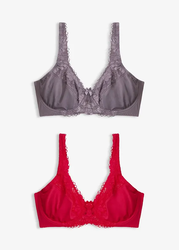 Minimizer-BH med vadderade axelband (2-pack), bonprix