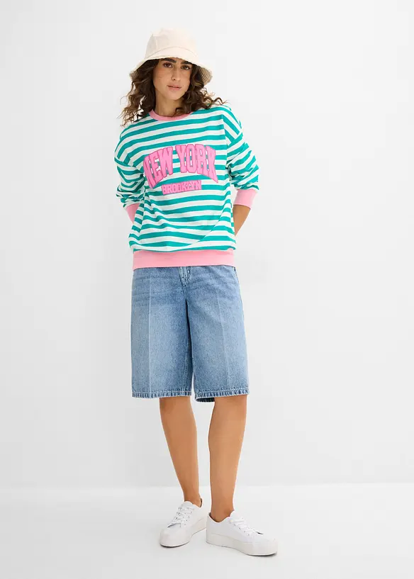 Oversized sweatshirt av ren bomull, bonprix