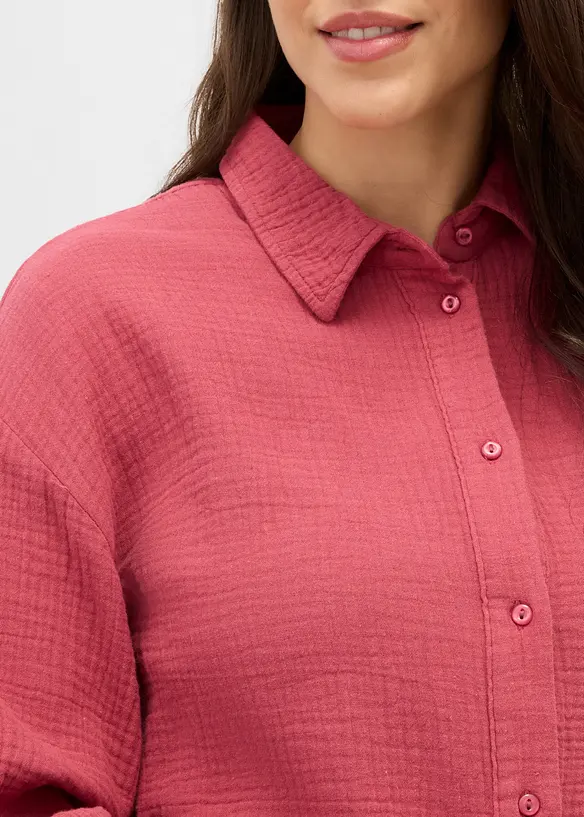 Skjortblus i muslin, bonprix