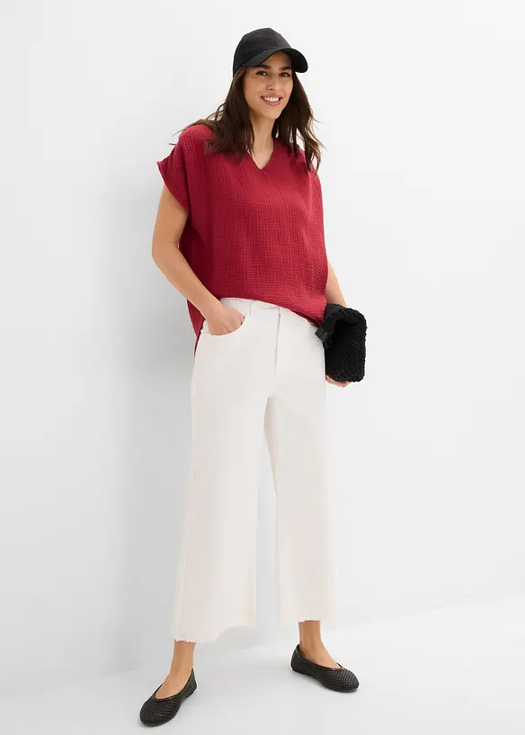 Blustunika av mjuk muslin, bonprix