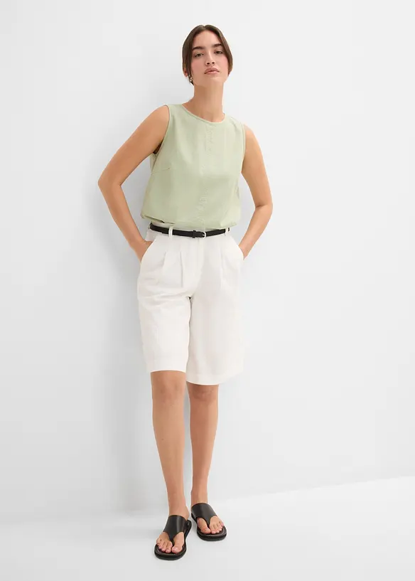 Marleneshorts i mix av lin och viskos, bonprix