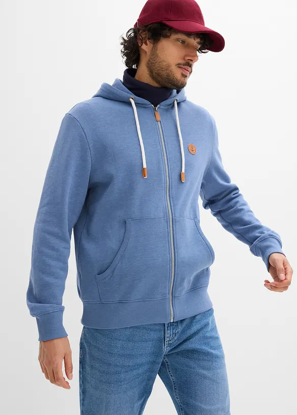 Munkjacka med detaljer i skinnimitation, bonprix