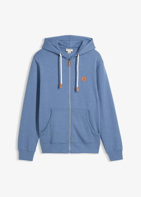 Munkjacka med detaljer i skinnimitation, bonprix
