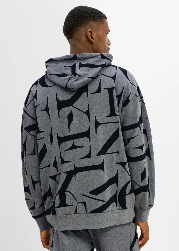 Sweatshirt med huva, avslappnad passform, bonprix