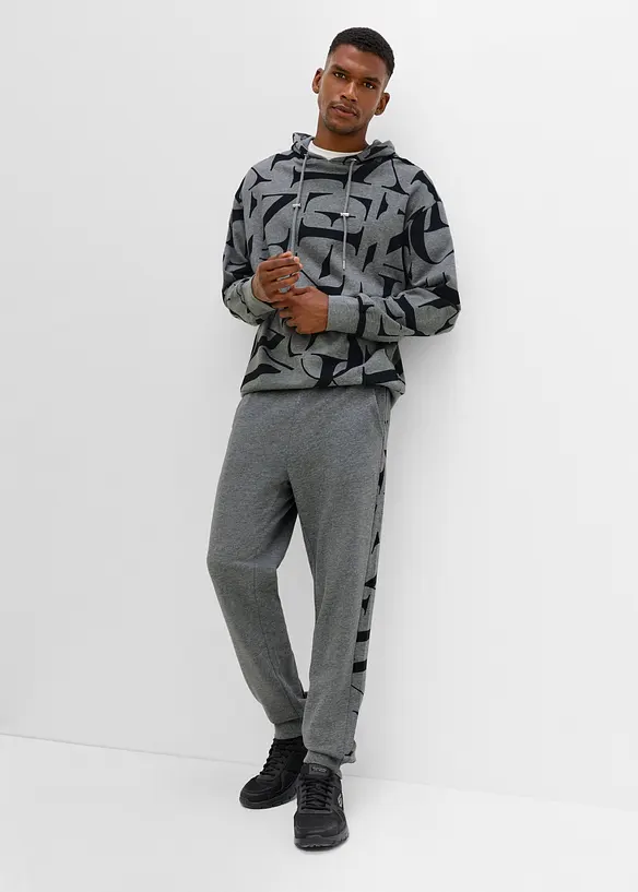Sweatshirt med huva, avslappnad passform, bonprix