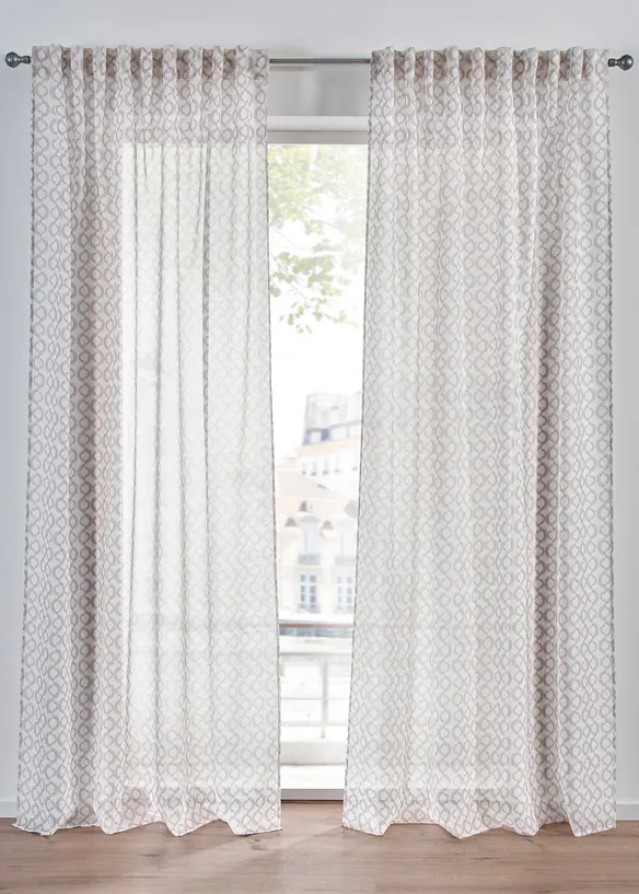 Gardin med &aring;tervunnen polyester (1-pack), bonprix