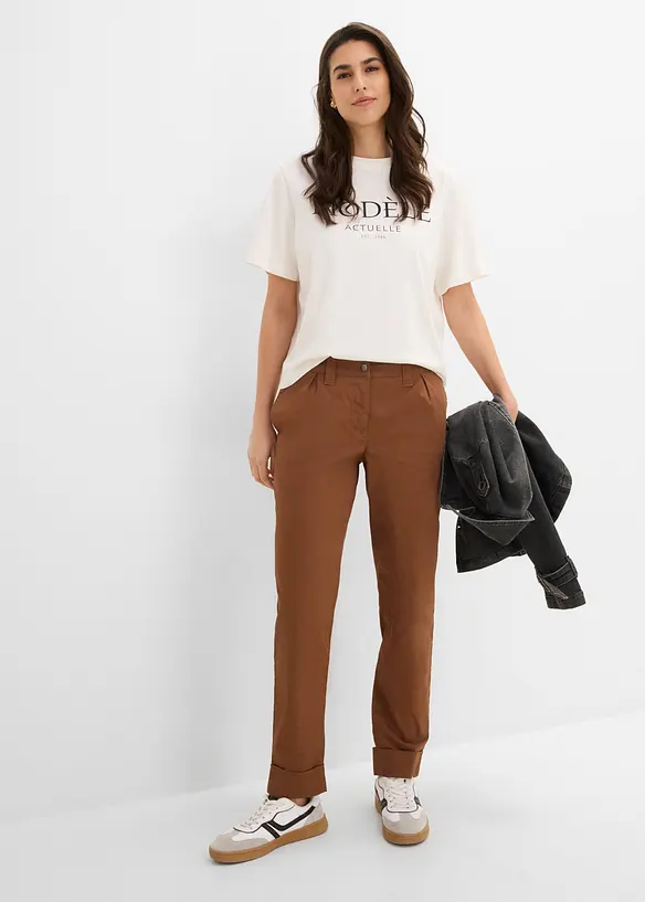 Ankell&aring;nga chinos i bomullsmix med stretch, bonprix