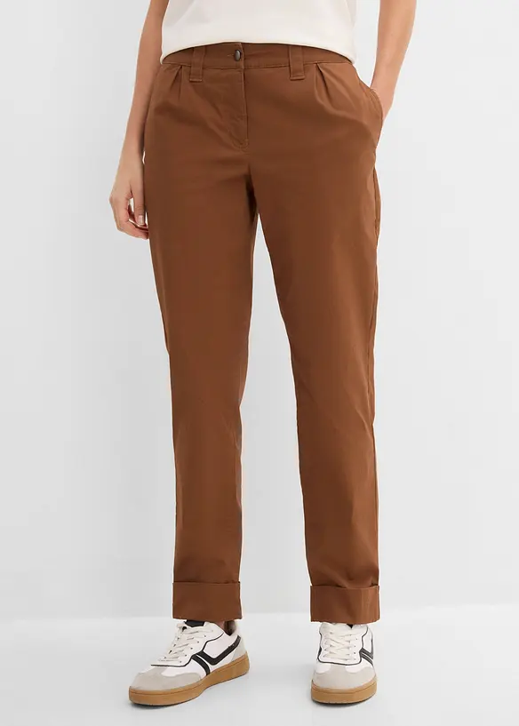 Ankell&aring;nga chinos i bomullsmix med stretch, bonprix