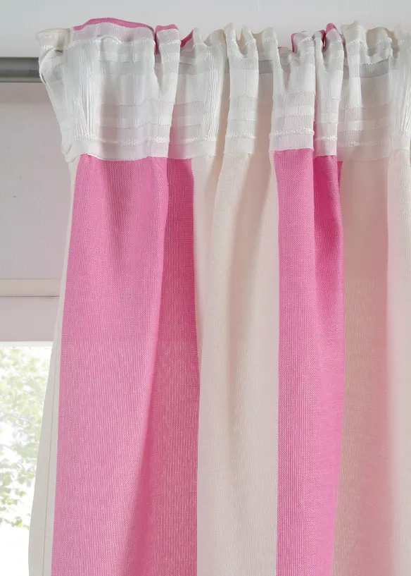 Randig gardinl&auml;ngd med &aring;tervunnen polyester, finns &auml;ven extra l&aring;ng (1-pack), bonprix