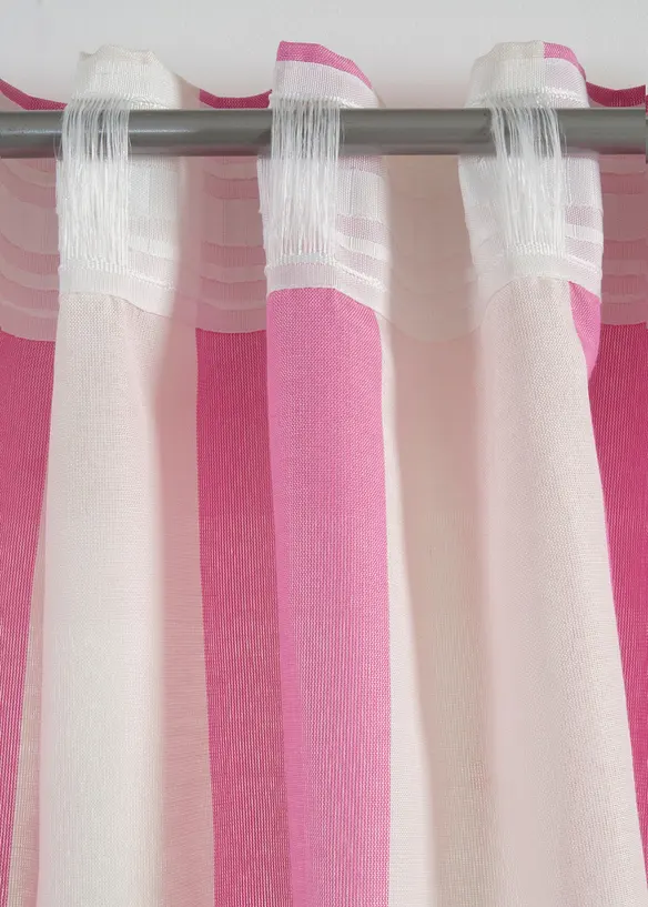 Randig gardinl&auml;ngd med &aring;tervunnen polyester, finns &auml;ven extra l&aring;ng (1-pack), bonprix