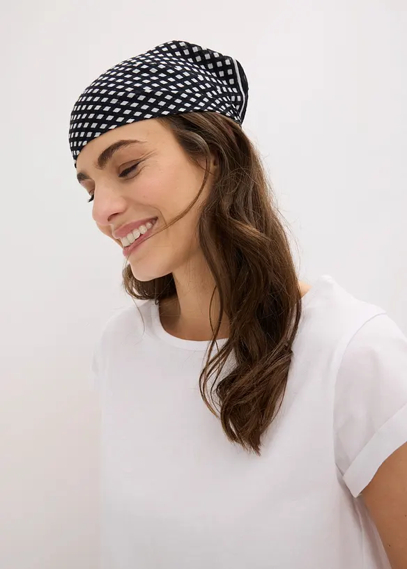Scarf med sm&aring;rutigt m&ouml;nster, bonprix