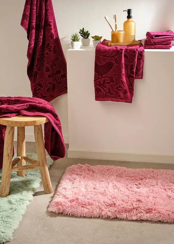 Bomullshandduk med strukturm&ouml;nster, bonprix