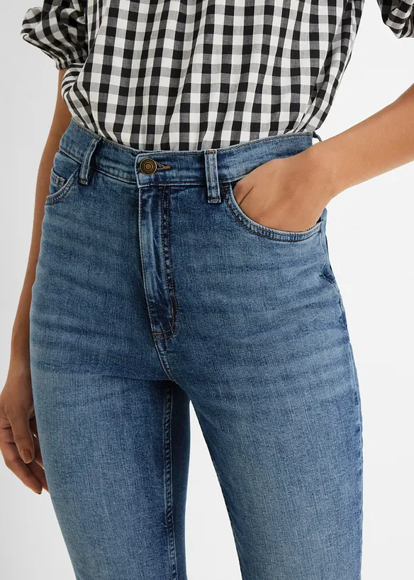 Slim Fit Jeans, High Waist, cropped, bonprix