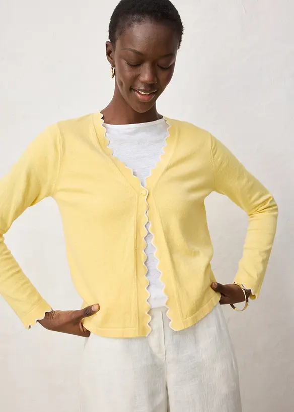 Cardigan med sidenandel, bonprix