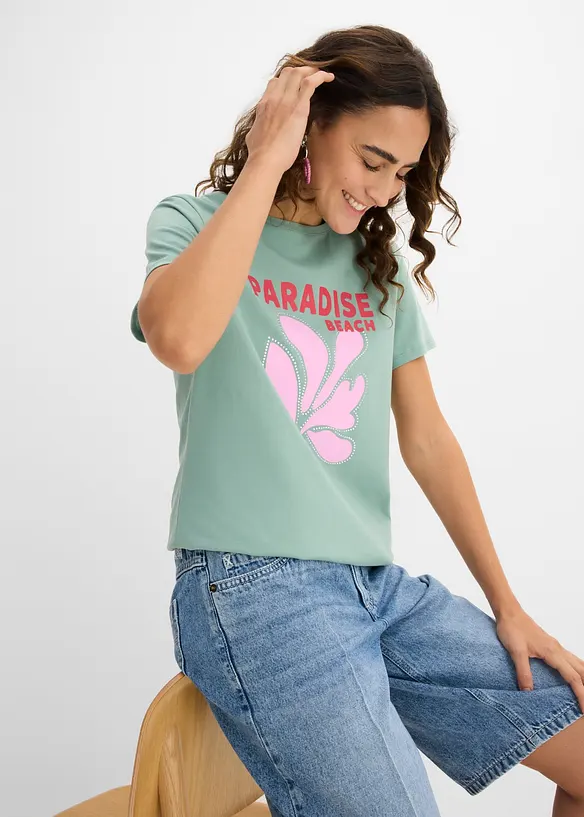 T-shirt av bomullsmix, bonprix