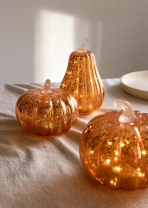 Prydnadsfigur, pumpor med LED-belysning (3-delat set), bonprix