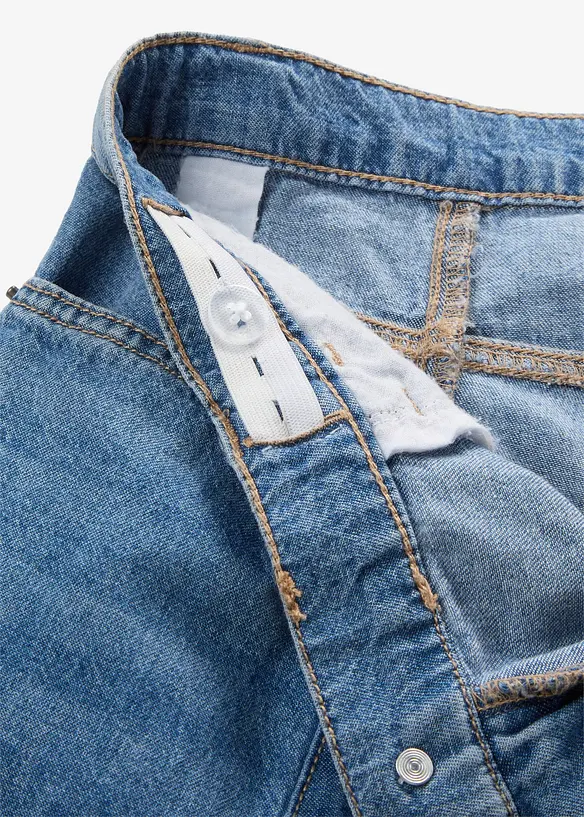 L&auml;tt jeanskjol med reglerbar midja, bonprix