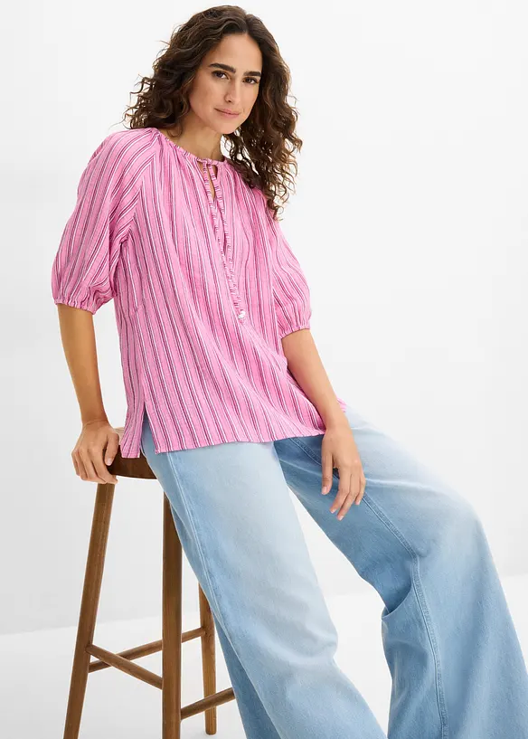 Blustunika av mjuk muslin, bonprix