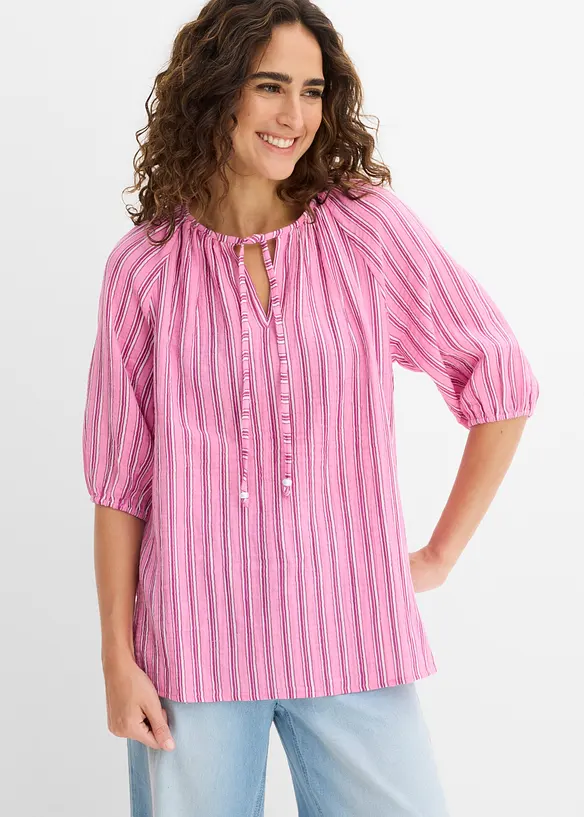 Blustunika av mjuk muslin, bonprix