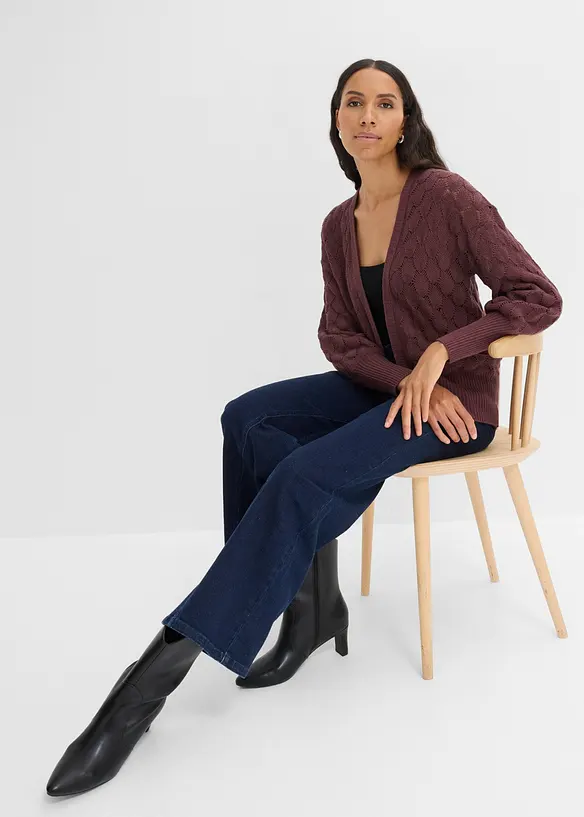 H&aring;lm&ouml;nstrad cardigan, bonprix