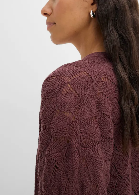 H&aring;lm&ouml;nstrad cardigan, bonprix