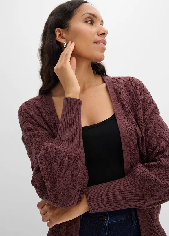 H&aring;lm&ouml;nstrad cardigan, bonprix