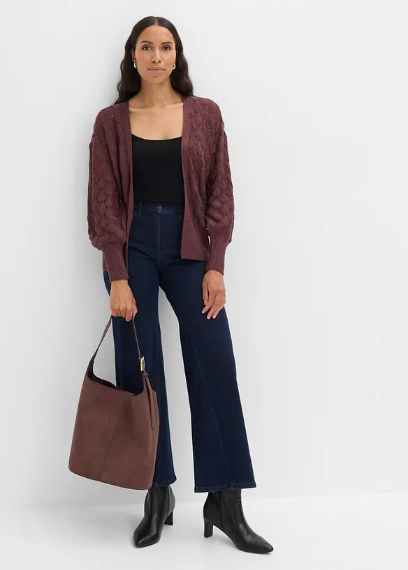 H&aring;lm&ouml;nstrad cardigan, bonprix