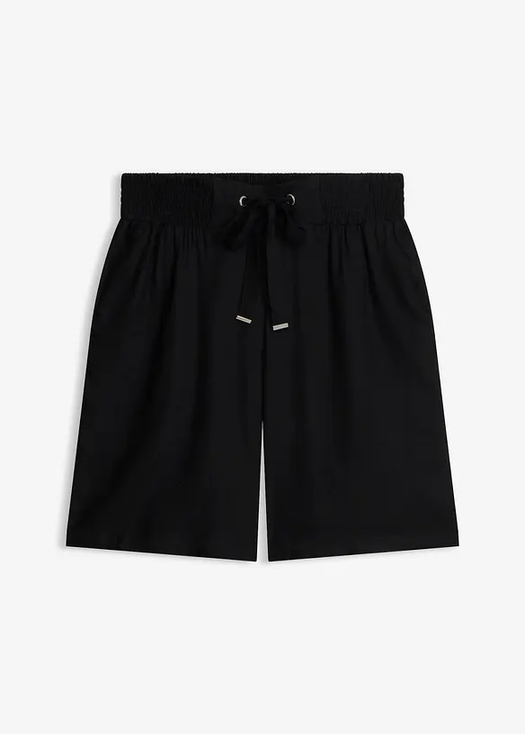Shorts i viskos med knytband, bonprix