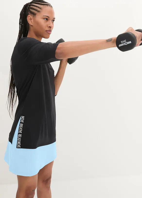 L&aring;ng sporttopp med slits i snabbtorkande material, bonprix