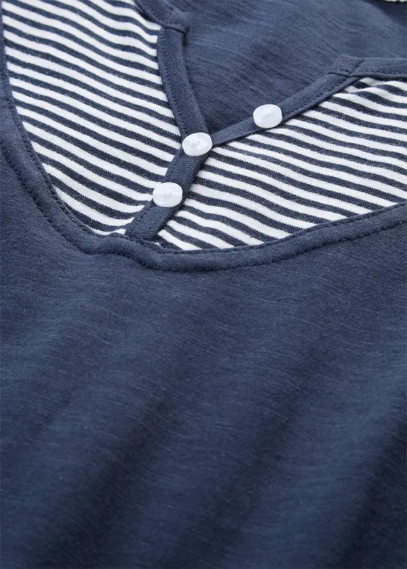 T-shirt med 2-i-1-look, ekologisk bomull, bonprix