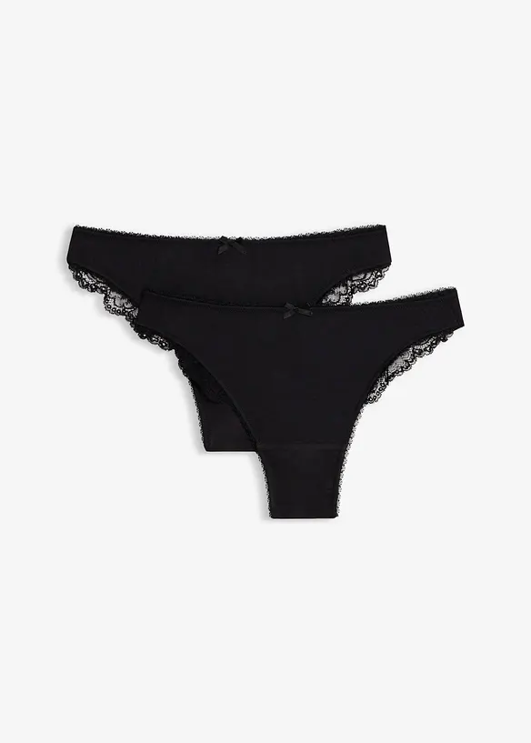 Stringtrosa med mjuk modal (2-pack), bonprix