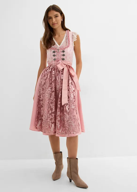 Dirndl med paljettf&ouml;rkl&auml;de (2 delar), bonprix