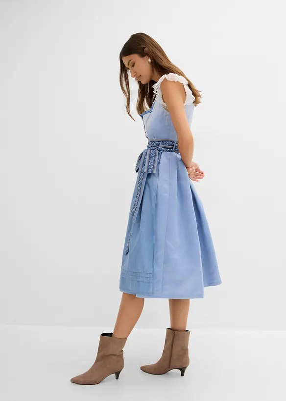 Mellanl&aring;ng dirndl med sammet (2 delar), bonprix