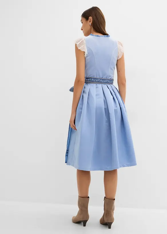 Mellanl&aring;ng dirndl med sammet (2 delar), bonprix