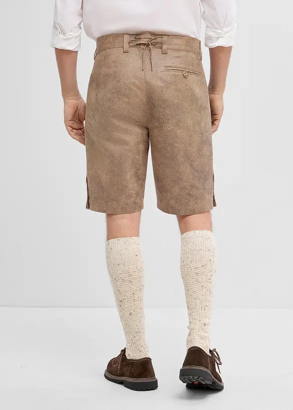 Folkdr&auml;ktsinspirerade shorts i skinnimitation, bonprix