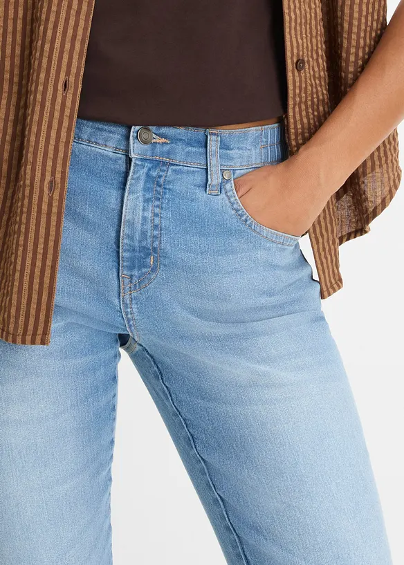 Straight Jeans Mid Waist cropped, bonprix