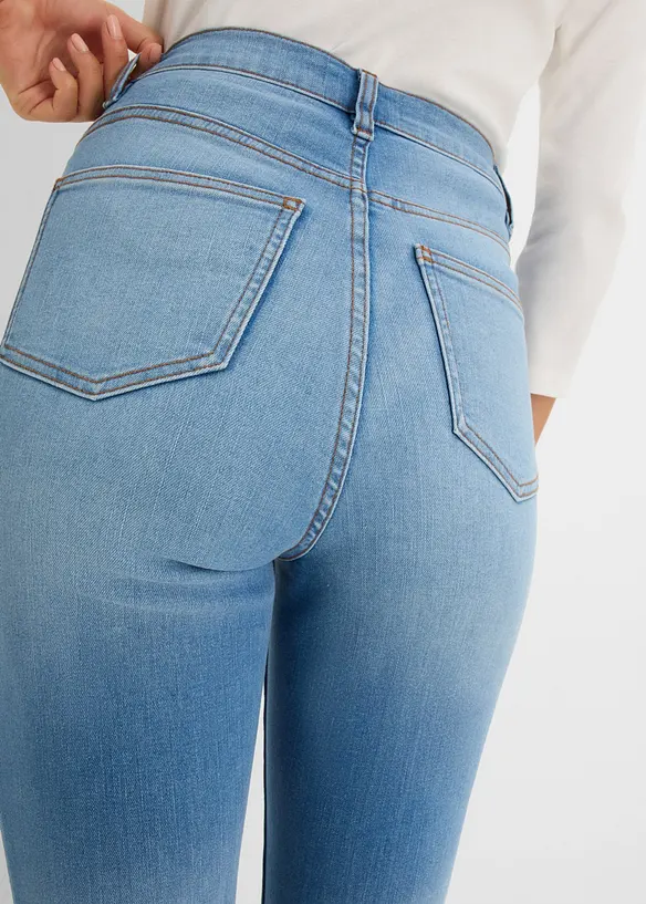 Skinny jeans High Waist cropped, bonprix