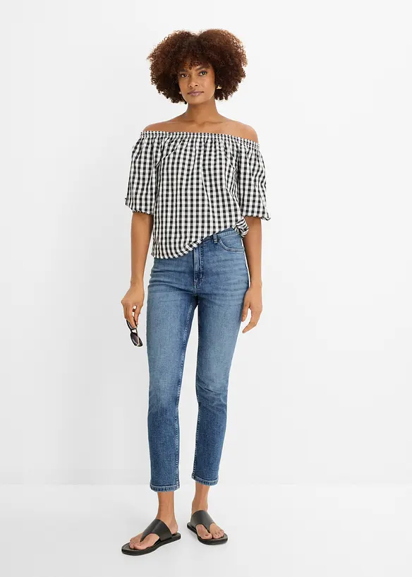 Slim Fit Jeans, High Waist, cropped, bonprix