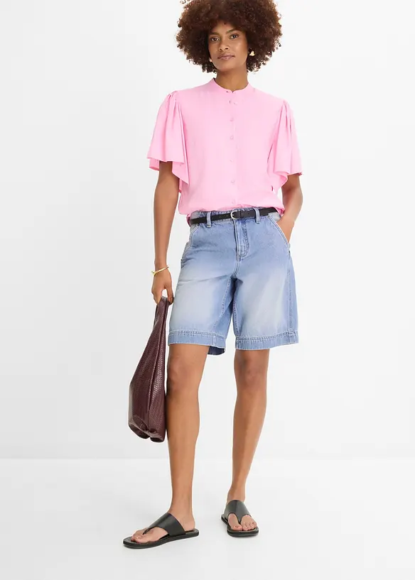 Blus av mjuk viskos, bonprix