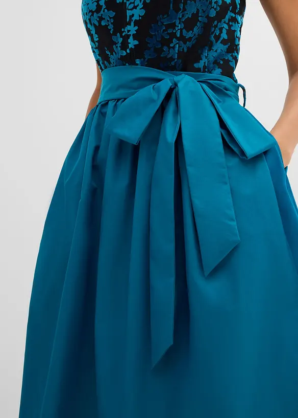 Mellanl&aring;ng dirndl med sammet (2 delar), bonprix