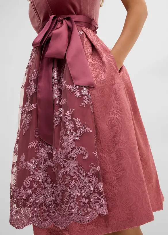 Dirndl med paljettf&ouml;rkl&auml;de (2 delar), bonprix